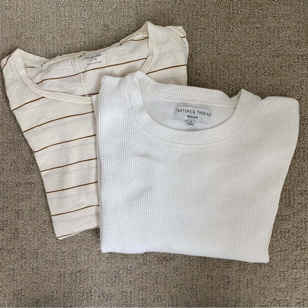 Two Madewell Long Sleeved Shirts